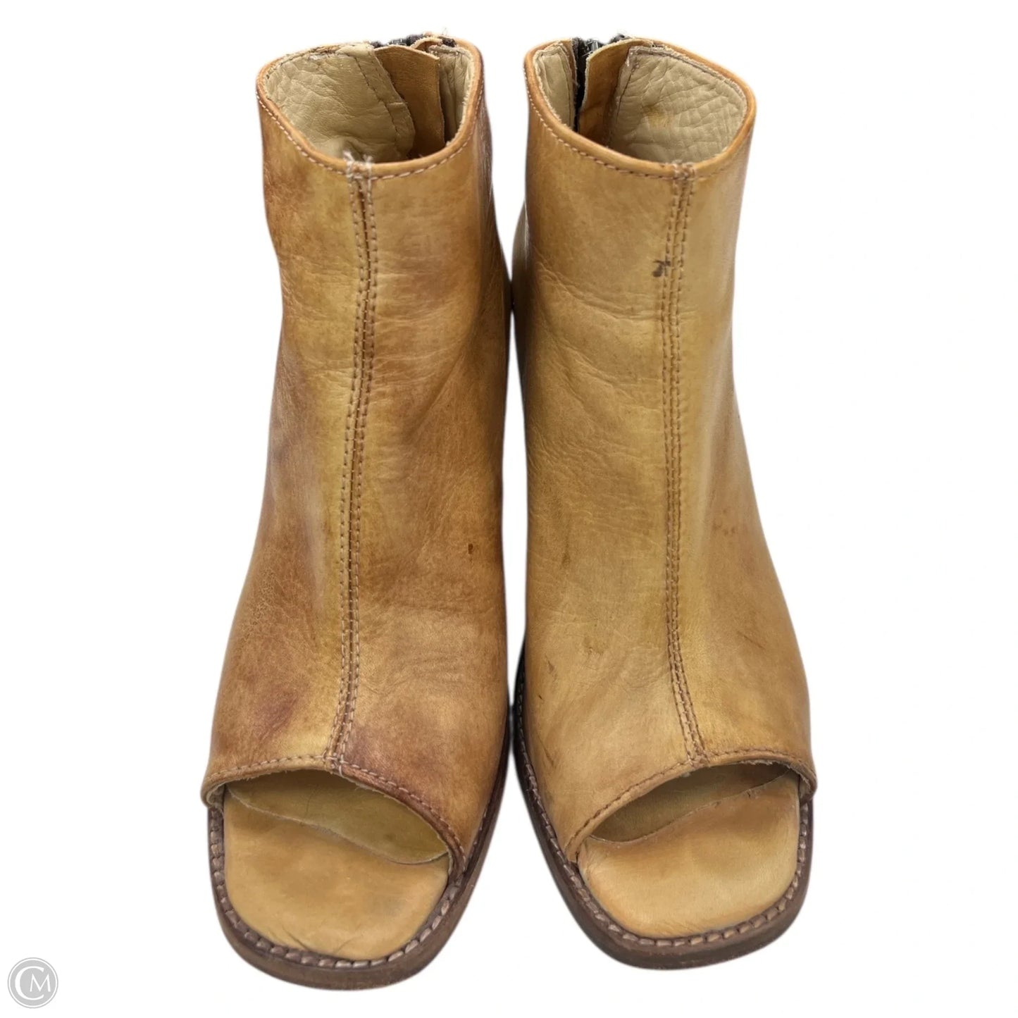 Sandals Heels Block By Bed Stu In Tan, Size: 7.5