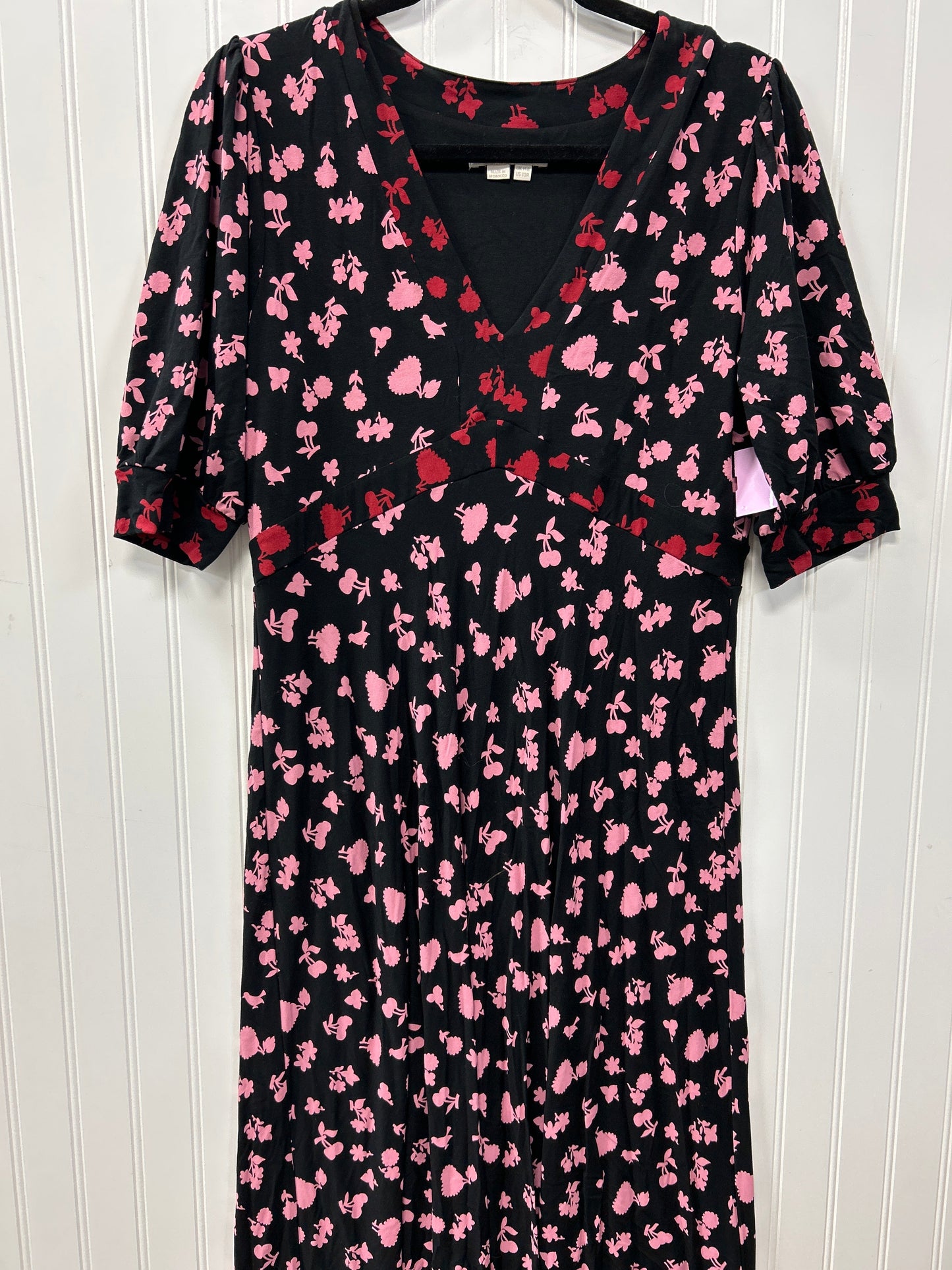 Dress Casual Maxi By Boden In Black & Pink, Size:M