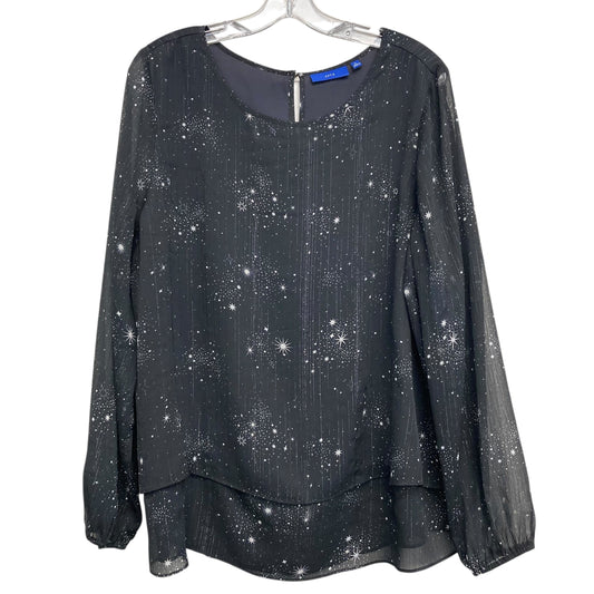 Blouse Ls By Apt 9 In Black, Size:Xl
