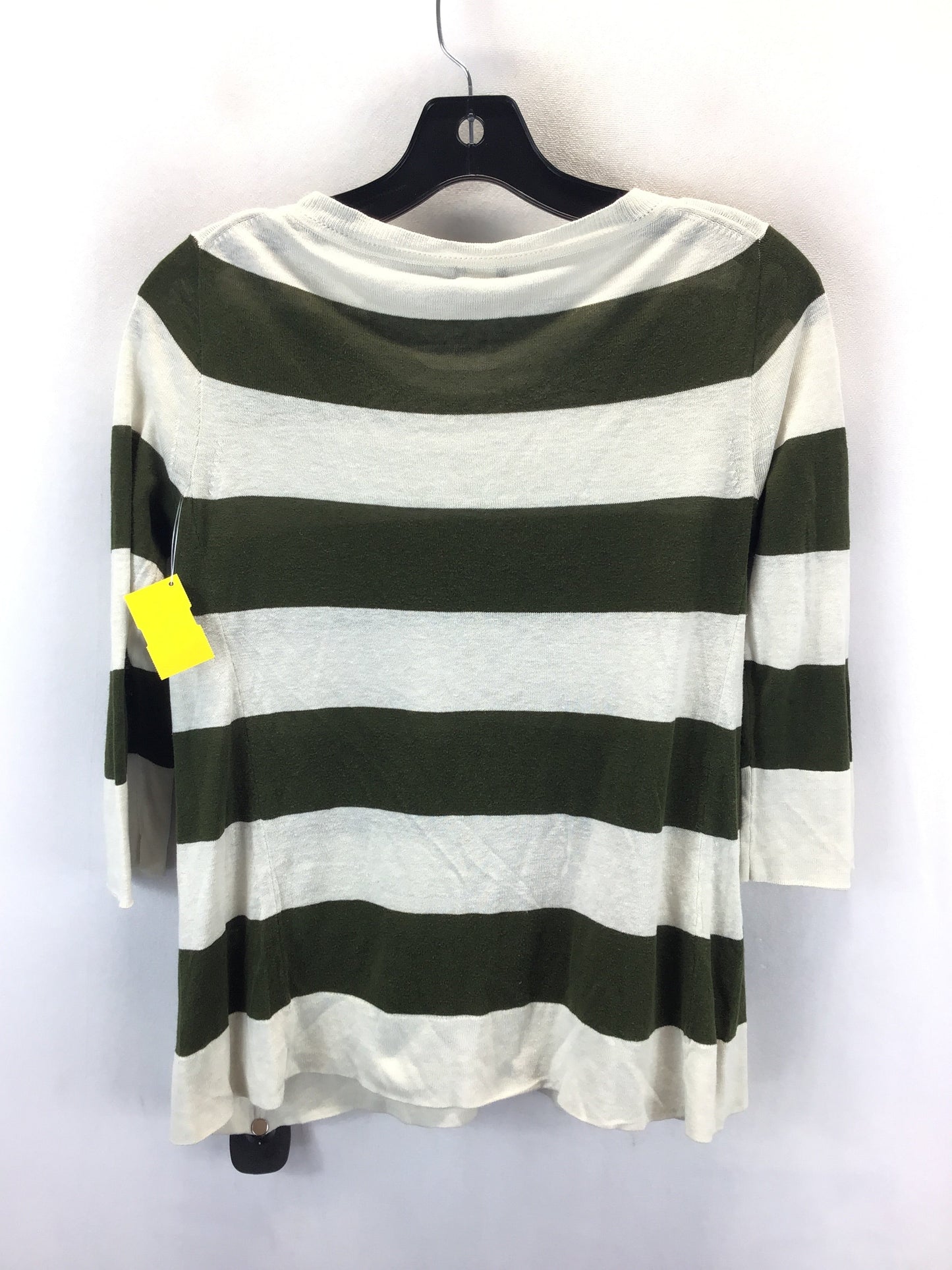 Top 3/4 Sleeve Basic By J Crew In Striped, Size: Xs