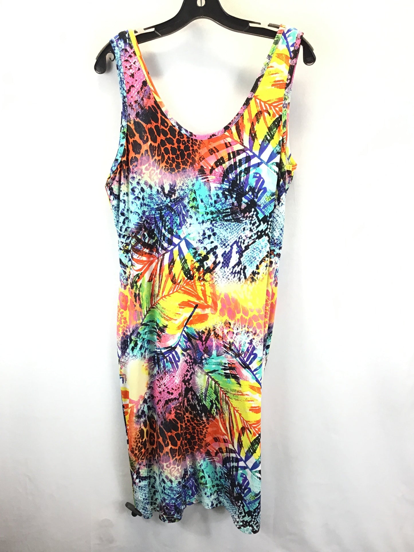 Multi-colored Dress Casual Short Clothes Mentor, Size 2x