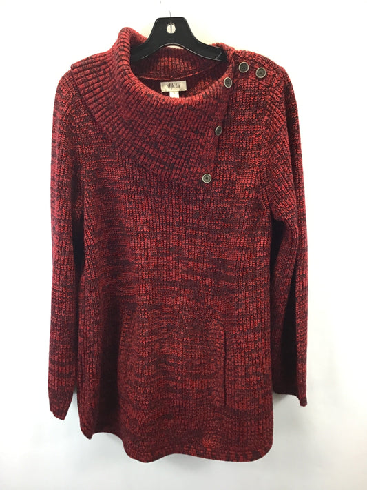 Sweater By Style And Company In Red, Size: 1x