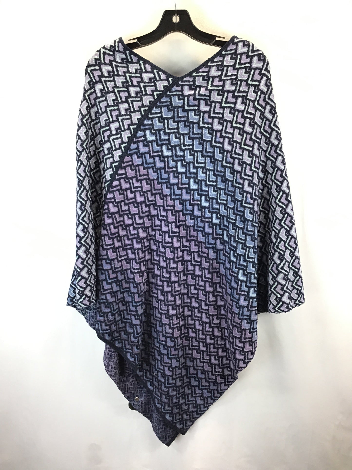 Poncho By J. Jill In Blue & Purple, Size: Onesize