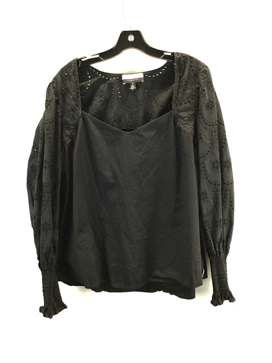 Top Long Sleeve By Eloquii In Black, Size: 20