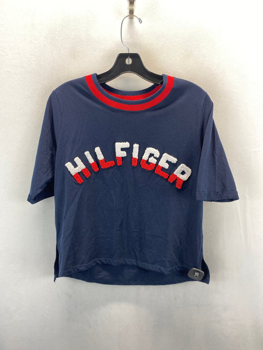 Top Short Sleeve By Tommy Hilfiger In Blue, Size: S