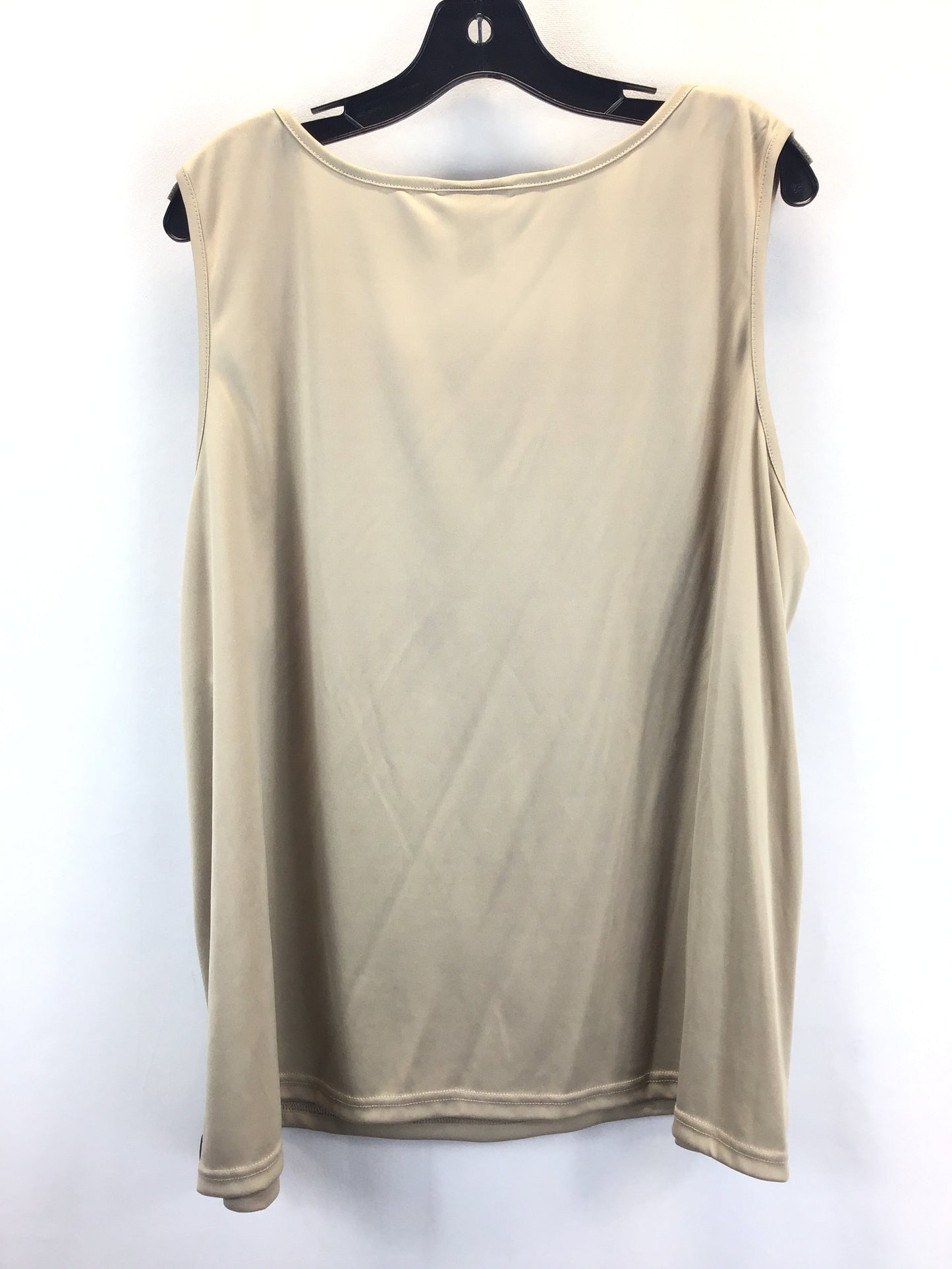 Top Sleeveless By Catherines In Tan, Size: 3x