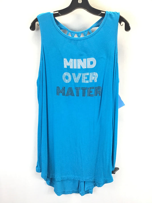 Athletic Tank Top By Clothes Mentor In Blue, Size: 1x