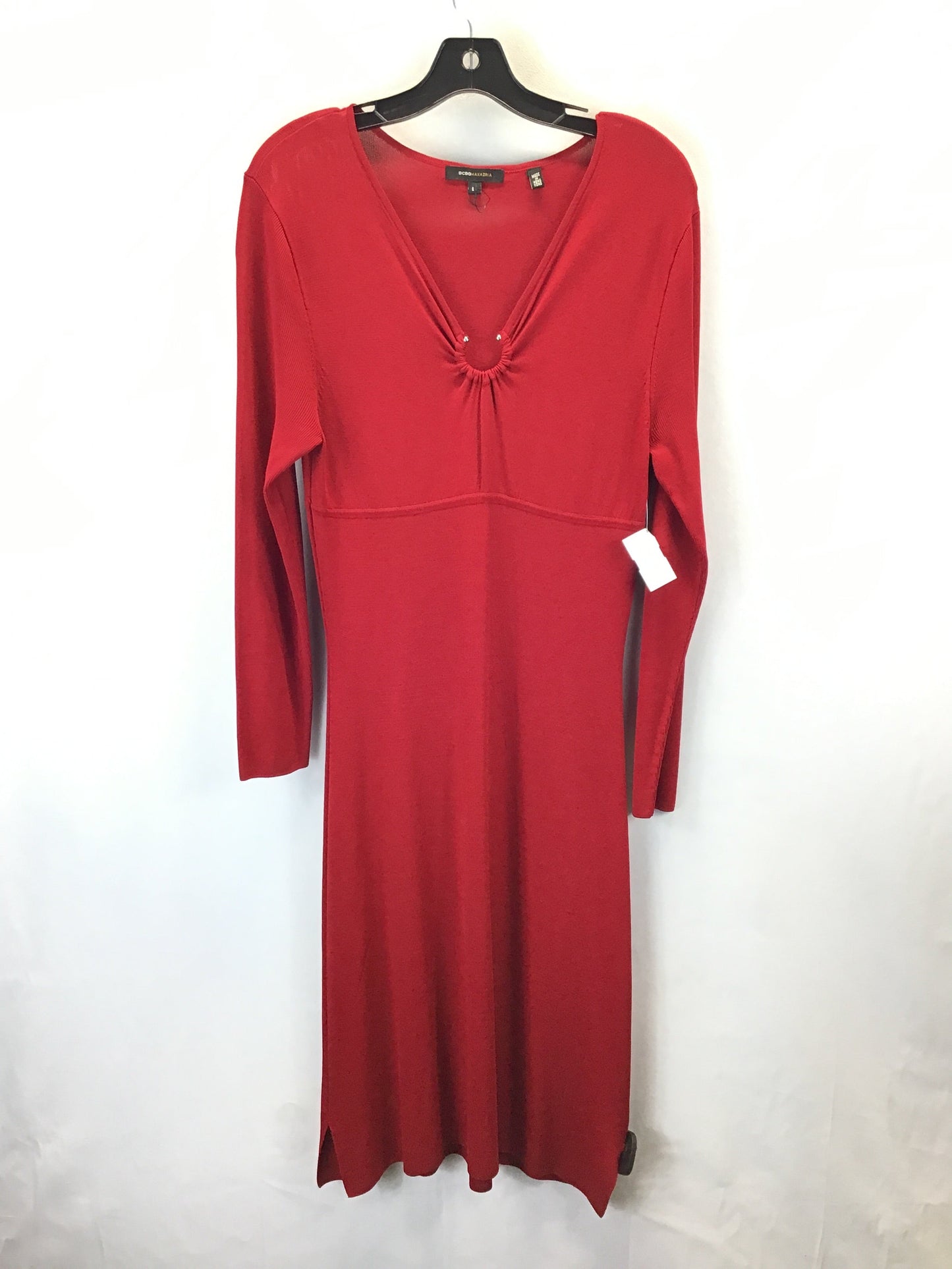 Dress Designer By Bcbgmaxazria In Red, Size: L