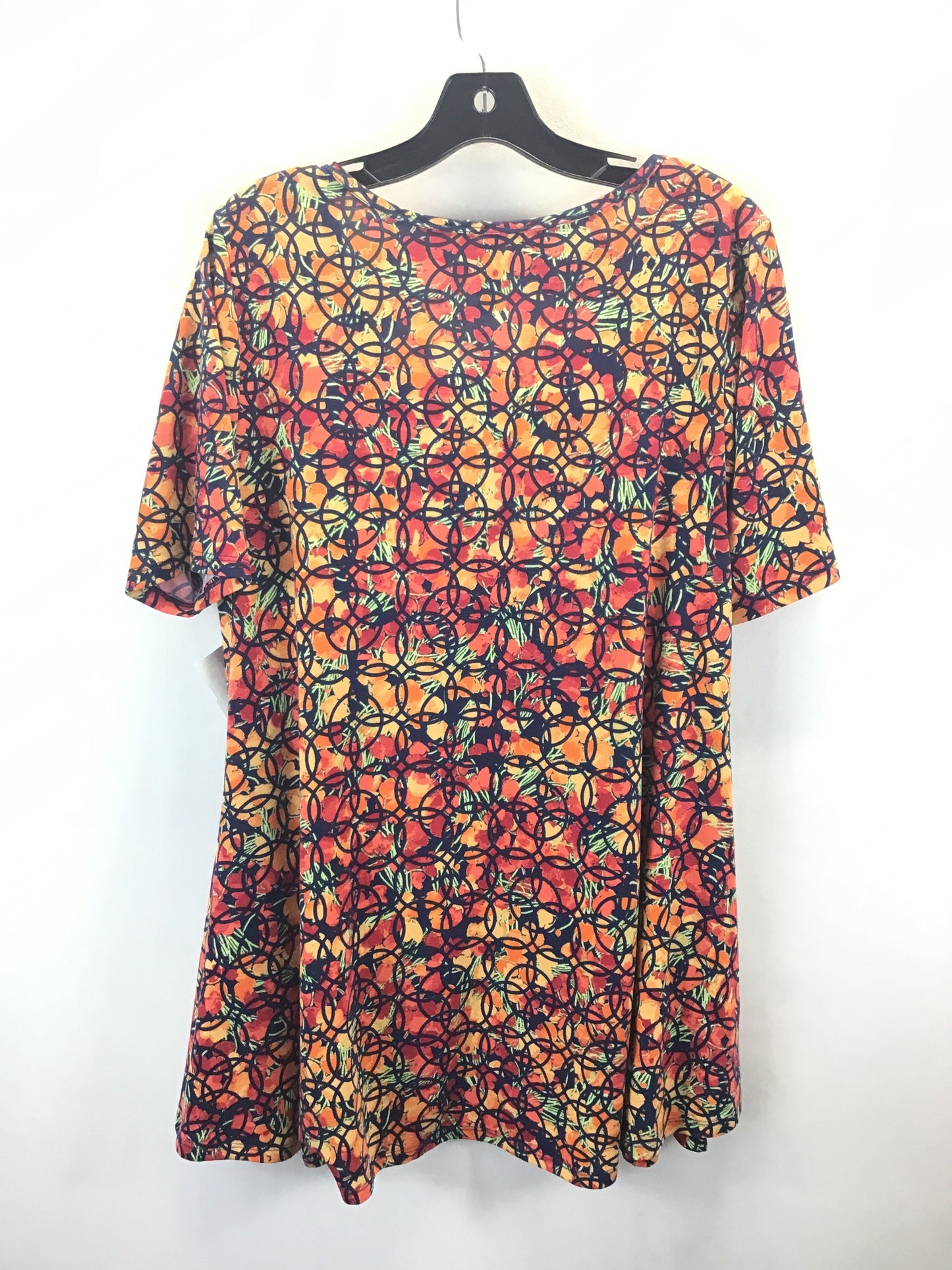 Top Short Sleeve By Lularoe In Blue & Orange, Size: L