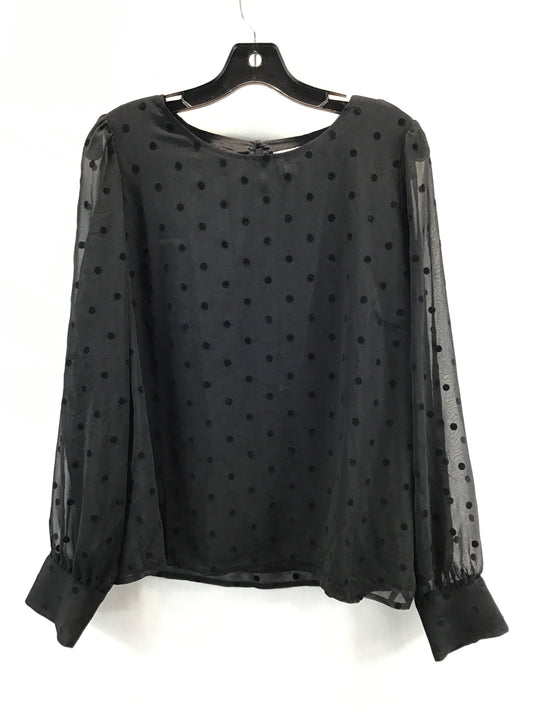 Top Long Sleeve By J. Crew In Polkadot Pattern, Size: L