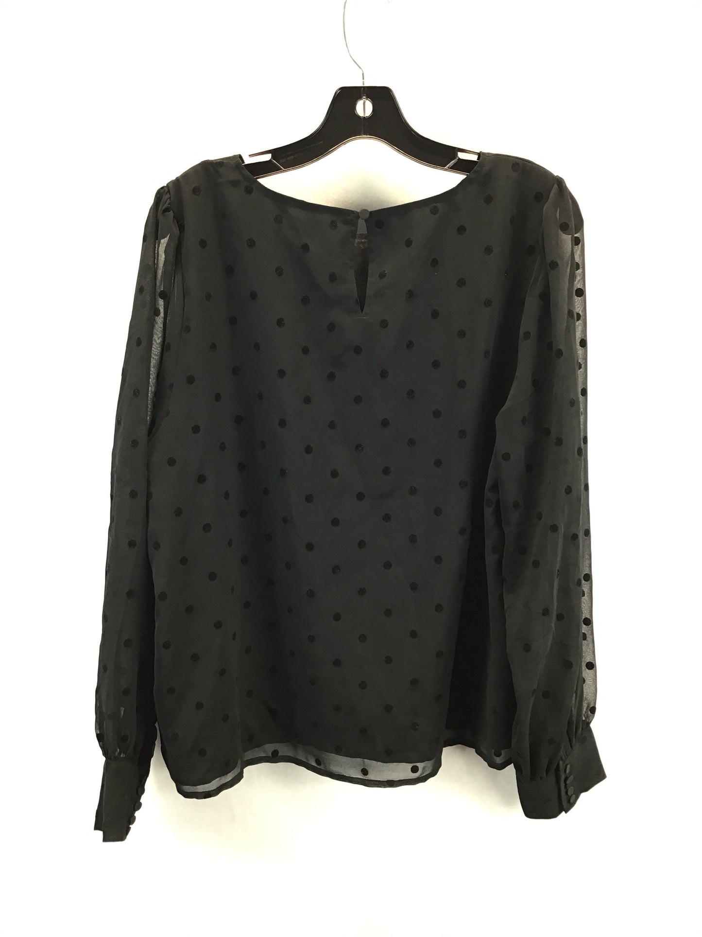 Top Long Sleeve By J. Crew In Polkadot Pattern, Size: L