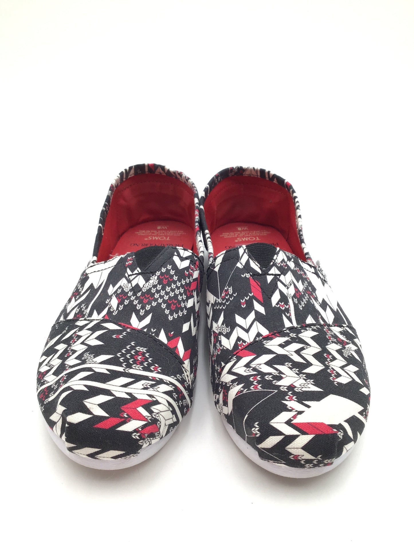 Shoes Sneakers By Toms In Black & Red, Size: 8