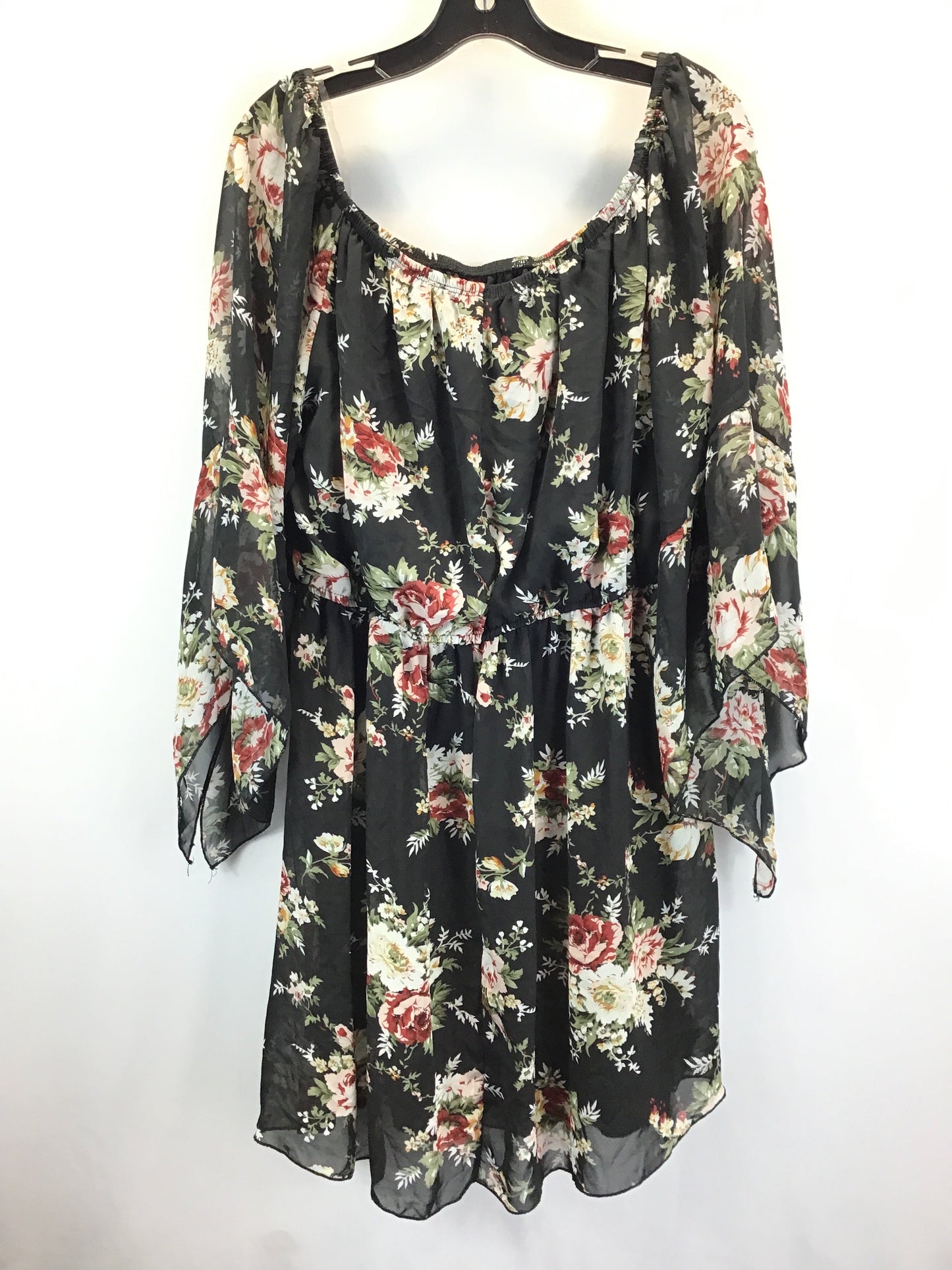 Floral Print Dress Casual Midi Vibe, Size 2x