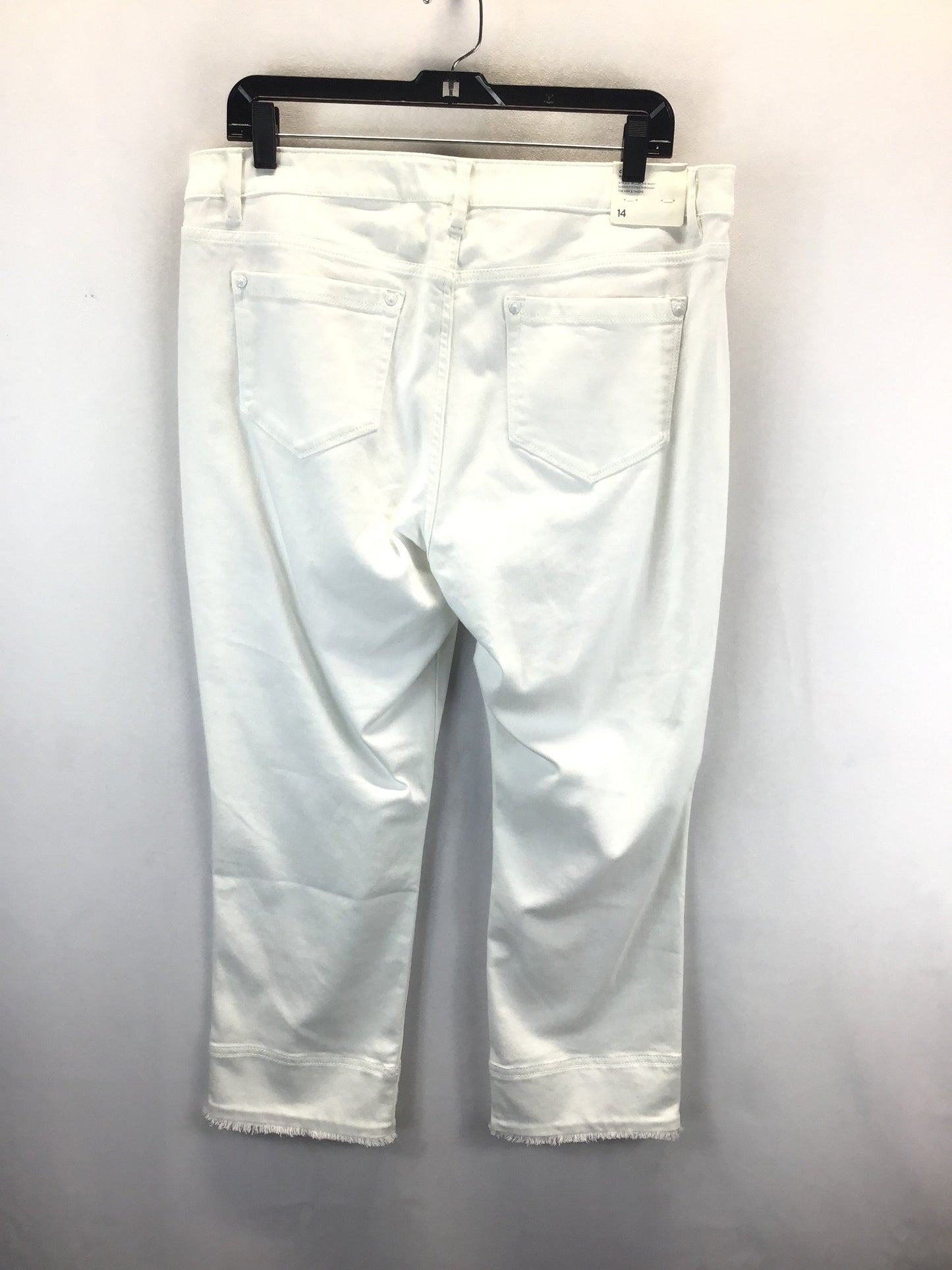 Jeans Cropped By J. Jill In White Denim, Size: 14