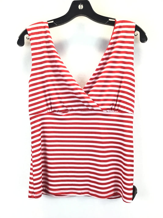 Striped Pattern Top Sleeveless Tailor By B Moss, Size M