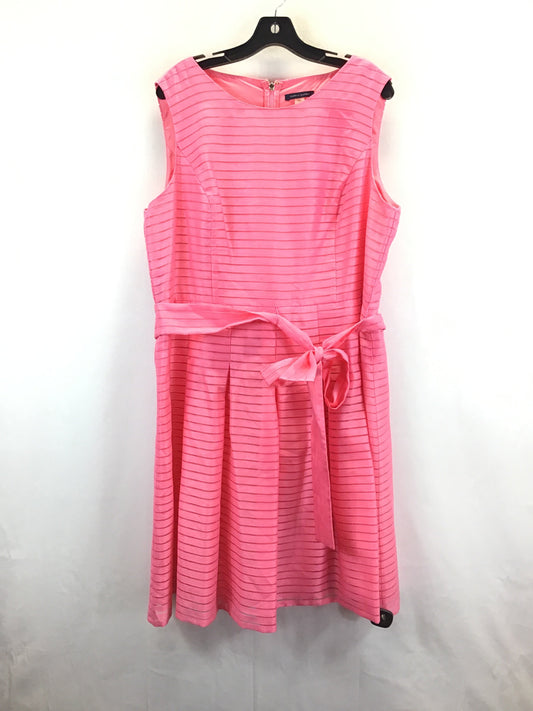 Pink Dress Casual Midi Tommy Hilfiger, Size 2x