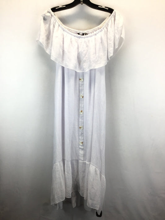 White Dress Casual Midi Mlle Gabrielle, Size 2x