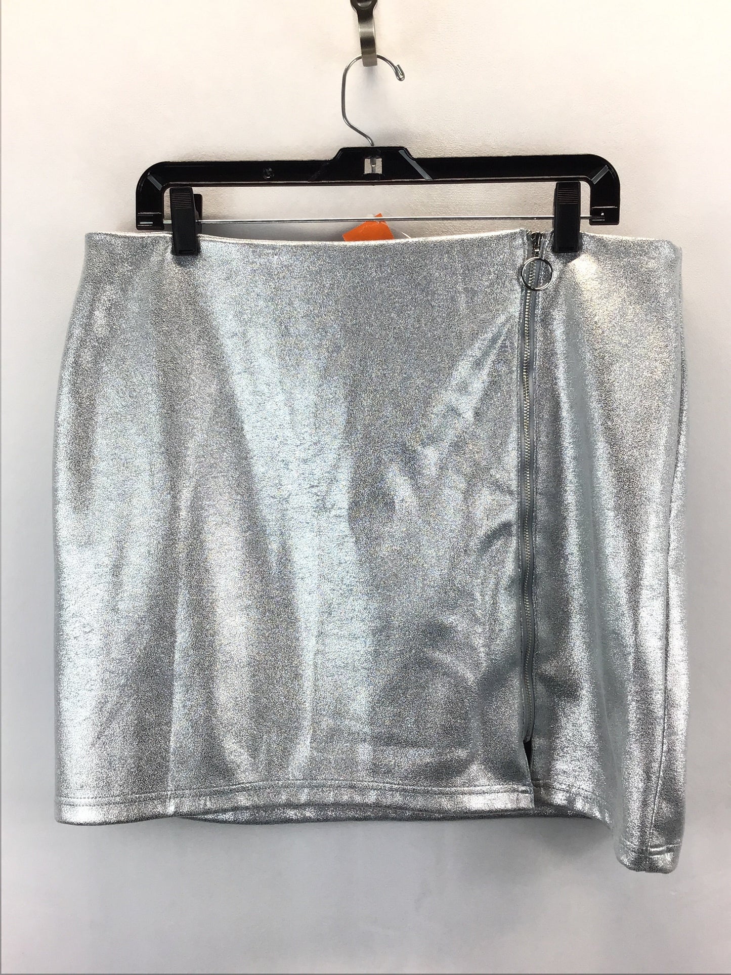 Silver Skirt Mini & Short Forever 21, Size Xl