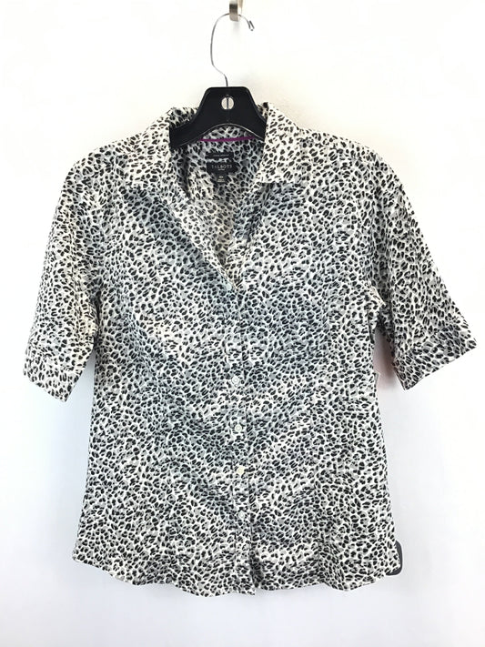 Animal Print Top Short Sleeve Talbots, Size 10