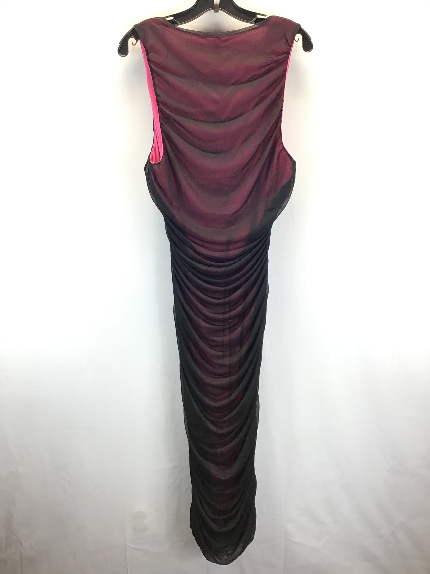 Black & Pink Dress Casual Midi Fashion Nova, Size 1x
