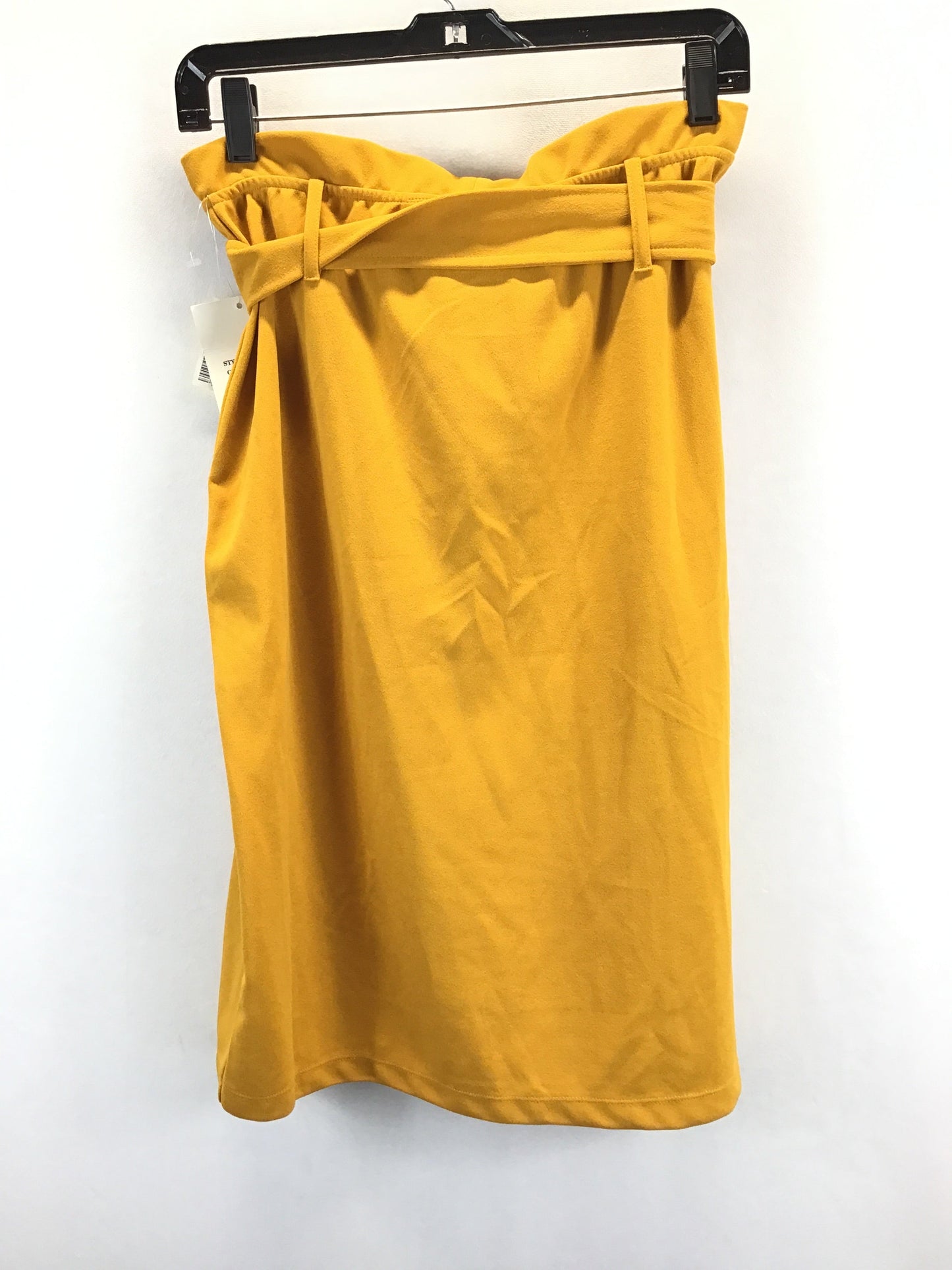 Yellow Skirt Midi Clothes Mentor, Size L