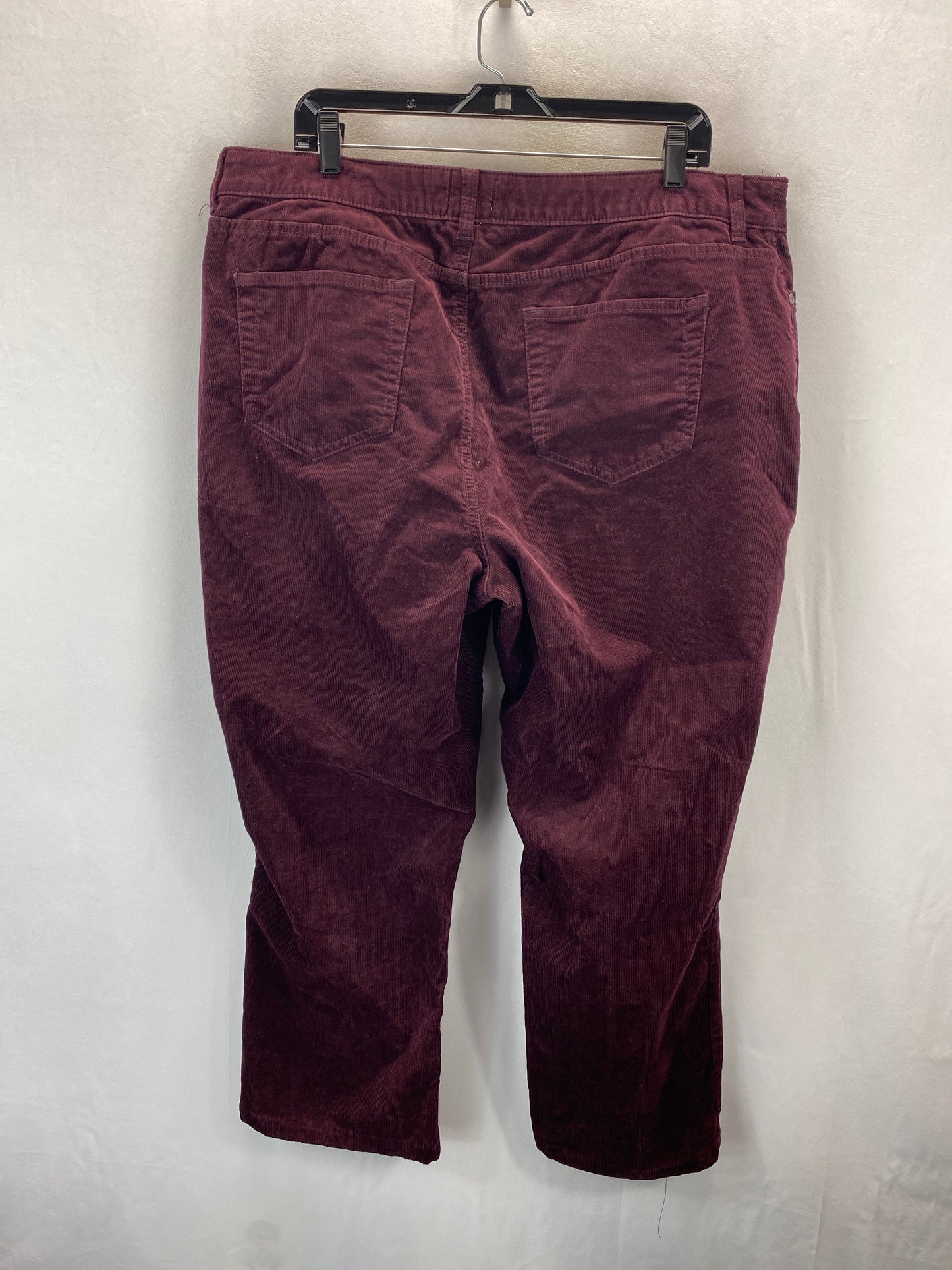 Pants Corduroy By St Johns Bay In Purple, Size: 20w