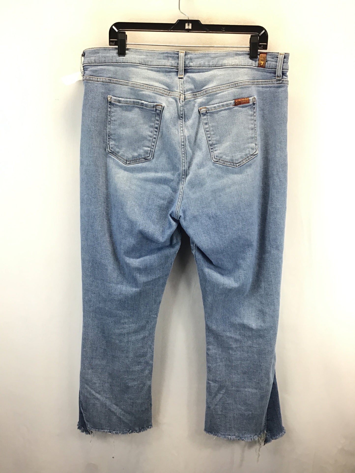 Jeans Flared By 7 For All Mankind In Blue Denim, Size: 10