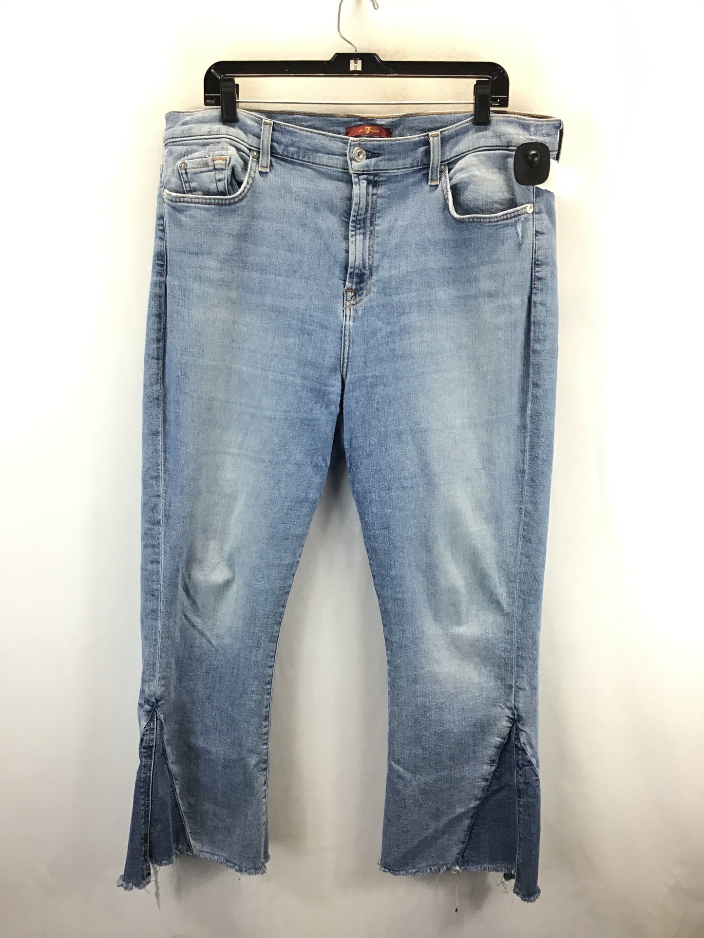 Jeans Flared By 7 For All Mankind In Blue Denim, Size: 10