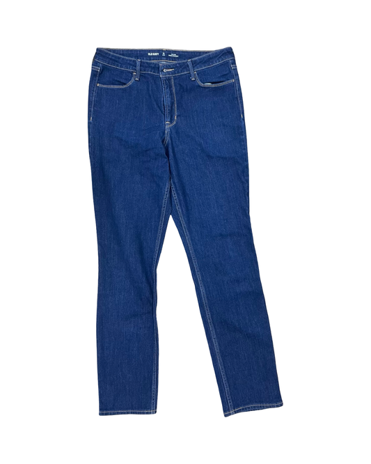 Jeans Straight By Old Navy In Blue Denim, Size:12L