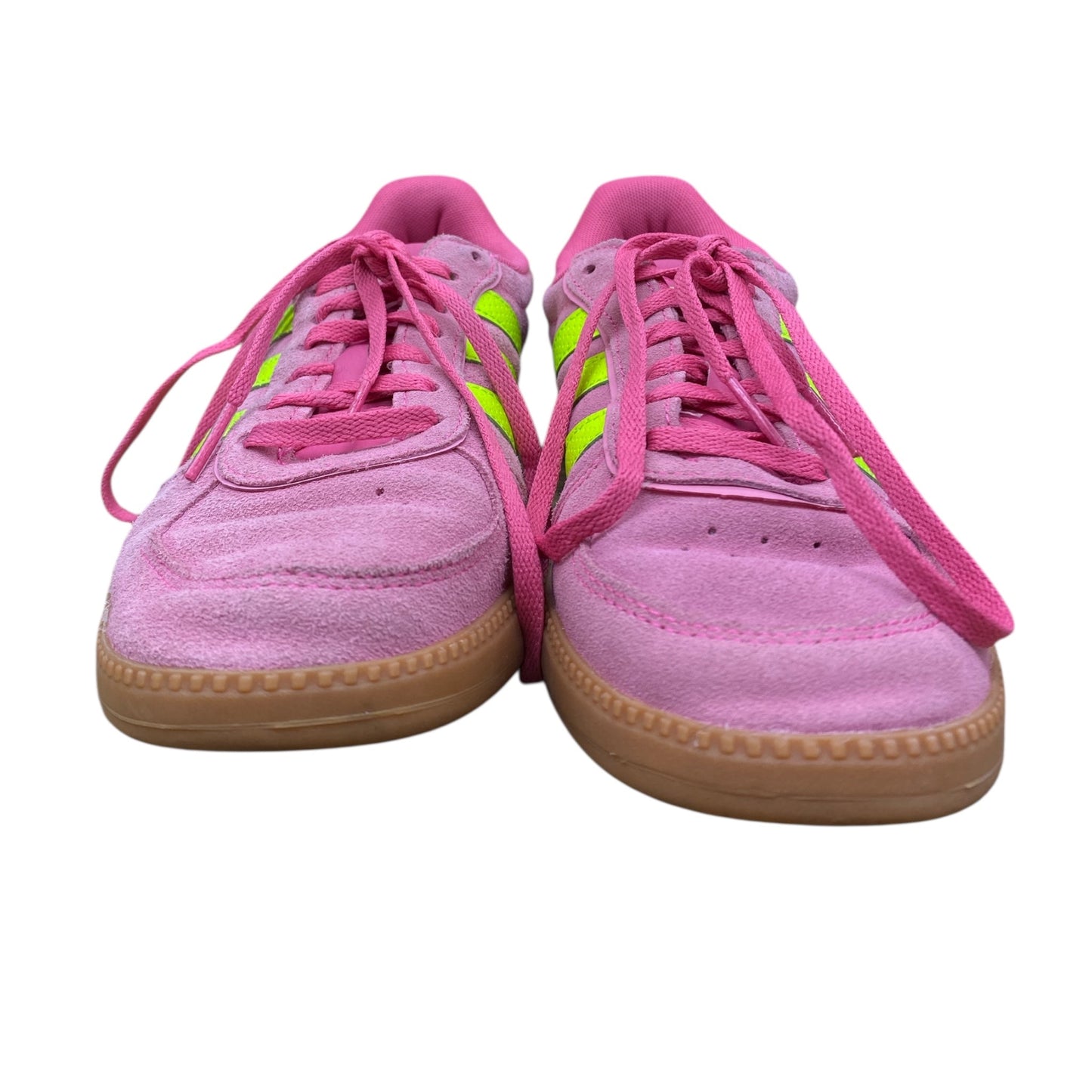 Shoes Sneakers By Adidas In Pink & Yellow, Size:8