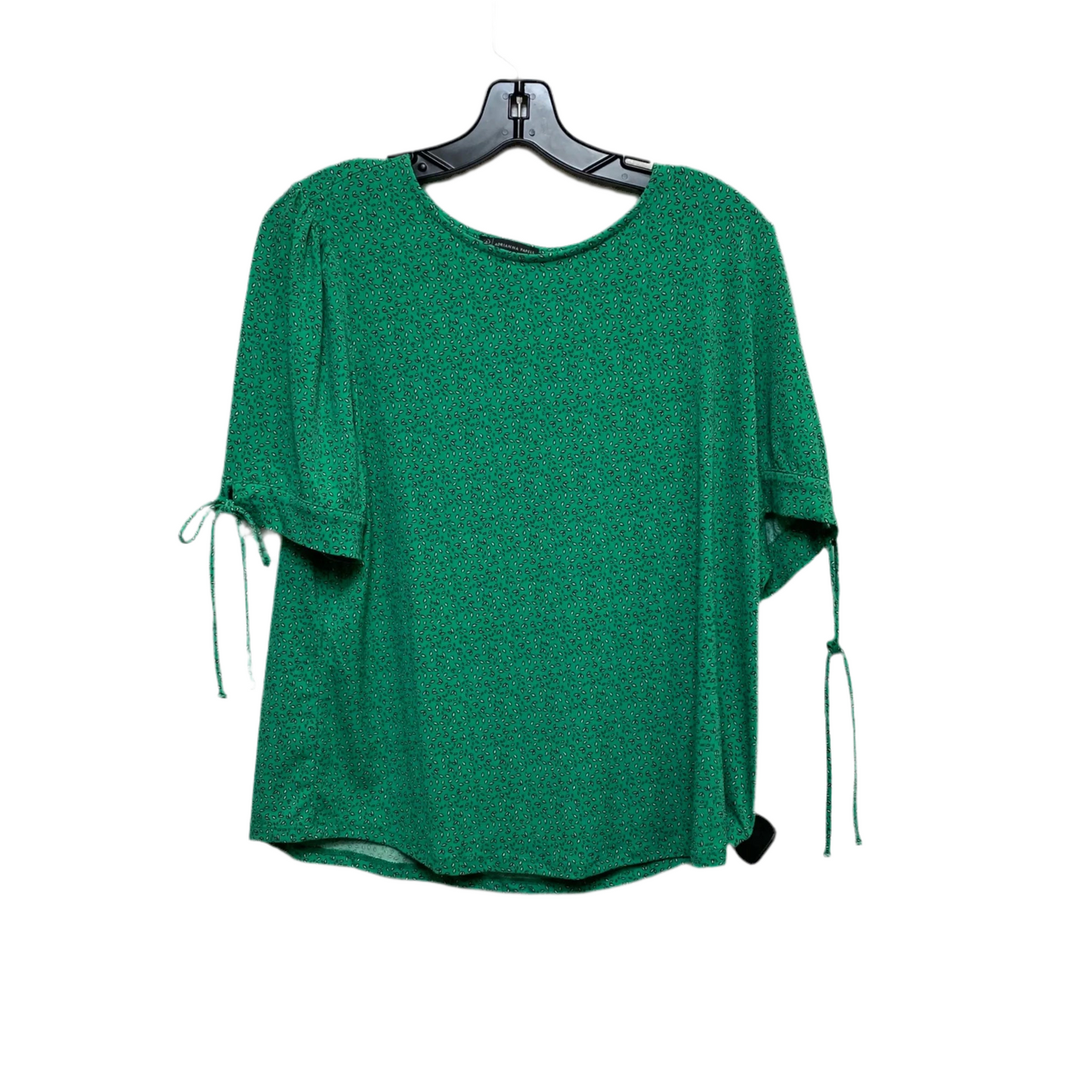 Top Short Sleeve By Adrianna Papell In Green, Size: L