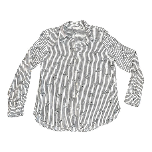Top Long Sleeve By Jane And Delancey In Black & White, Size: M