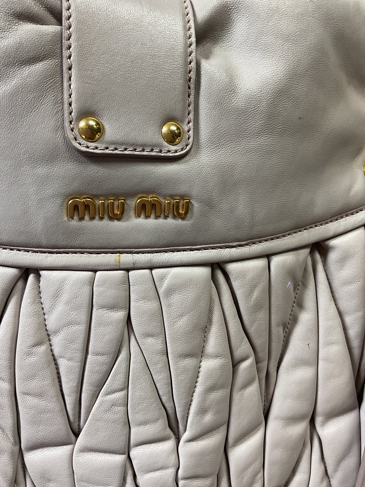 Handbag Luxury Designer By Miu Miu In Purple, Size:Large