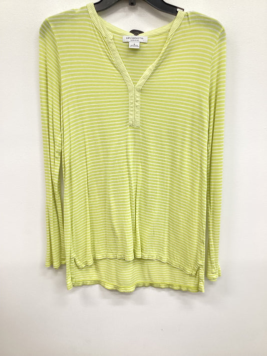 Top Long Sleeve Basic By Liz Claiborne In Yellow, Size: S