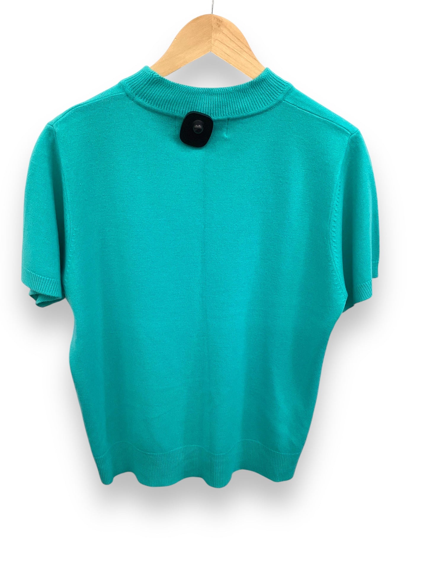 Sweater Short Sleeve By Sag Harbor In Teal, Size: Xl