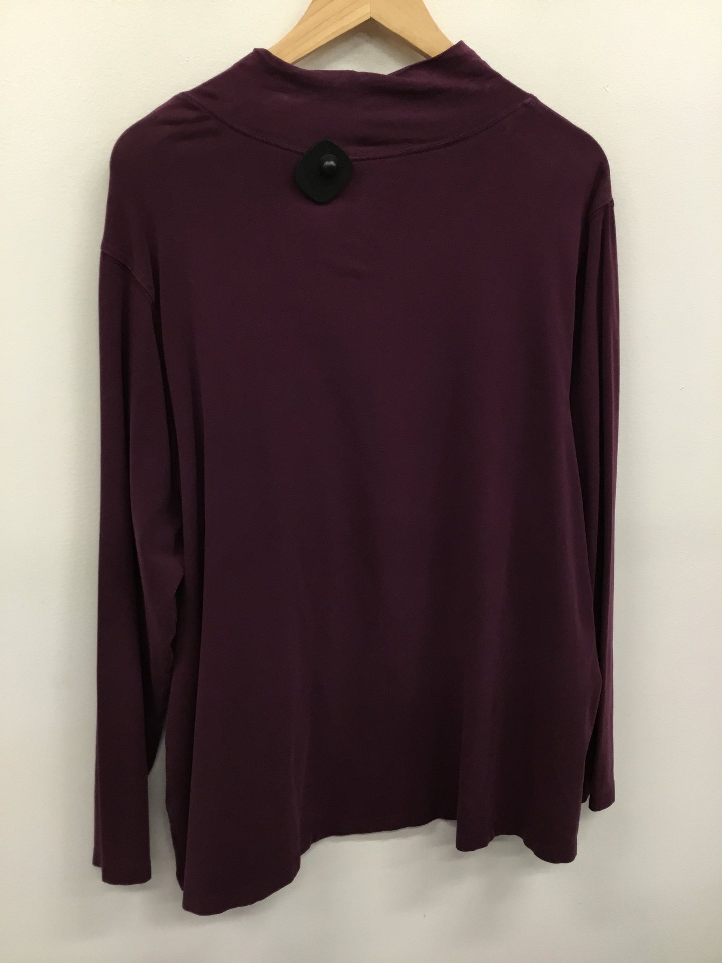 Top Long Sleeve Basic By Fashion Bug In Purple, Size: 2x