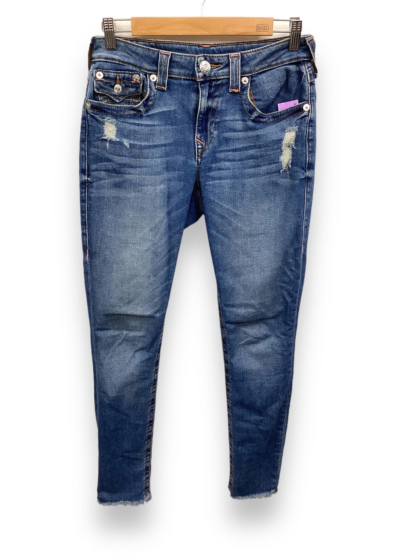 Blue Denim Jeans Designer True Religion, Size 4