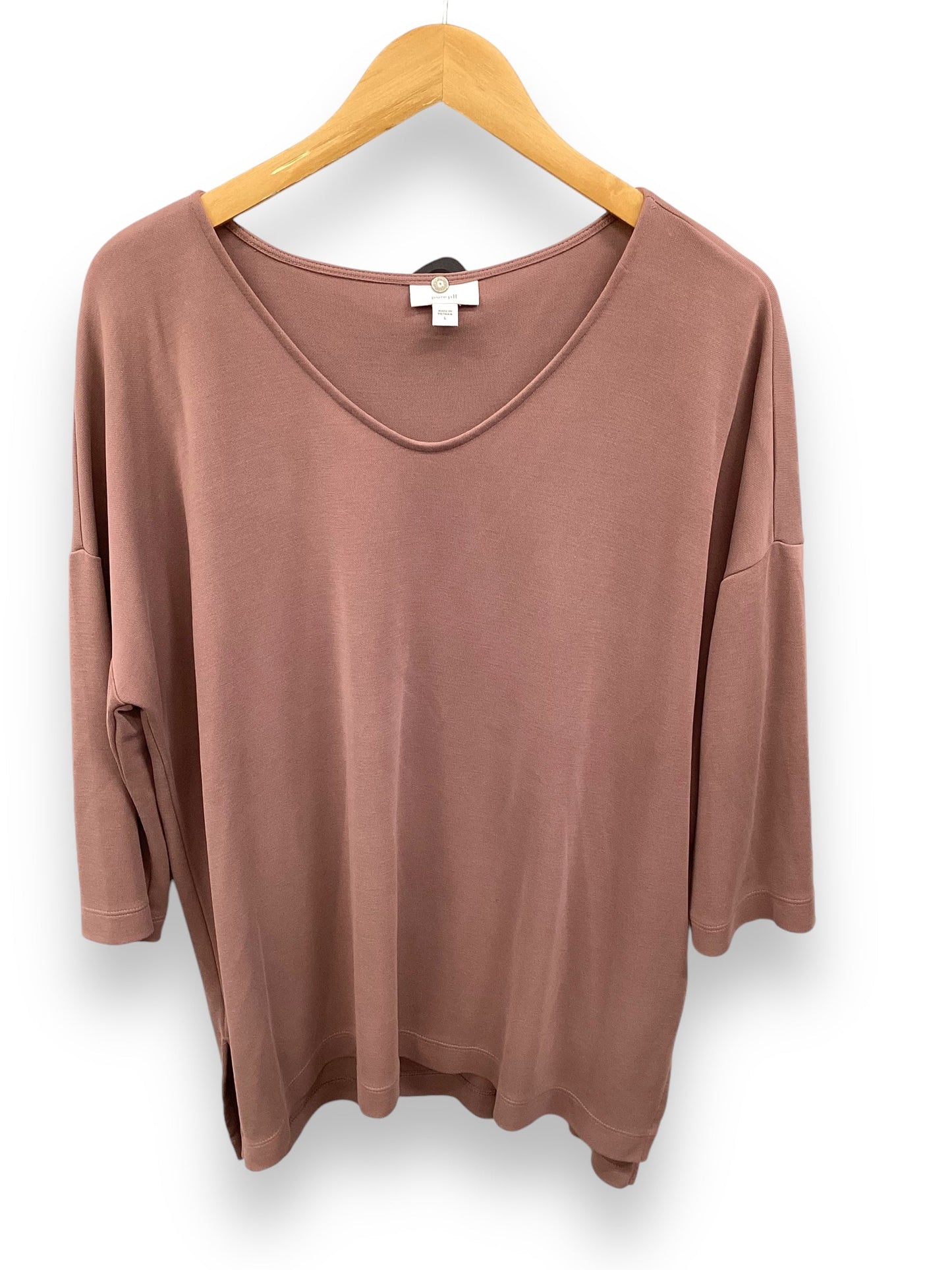 Top Long Sleeve By Pure Jill In Mauve, Size: L