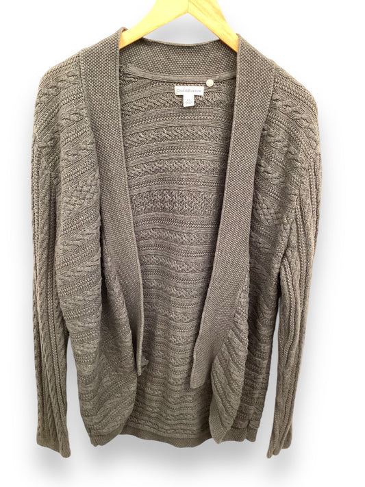 Sweater Cardigan By Croft And Barrow In Grey, Size: Xl