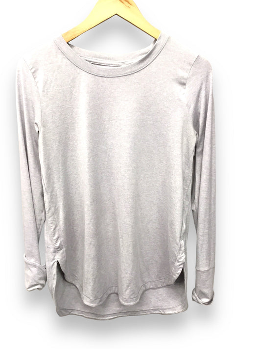 Athletic Top Long Sleeve Crewneck By Athleta In Grey, Size: M