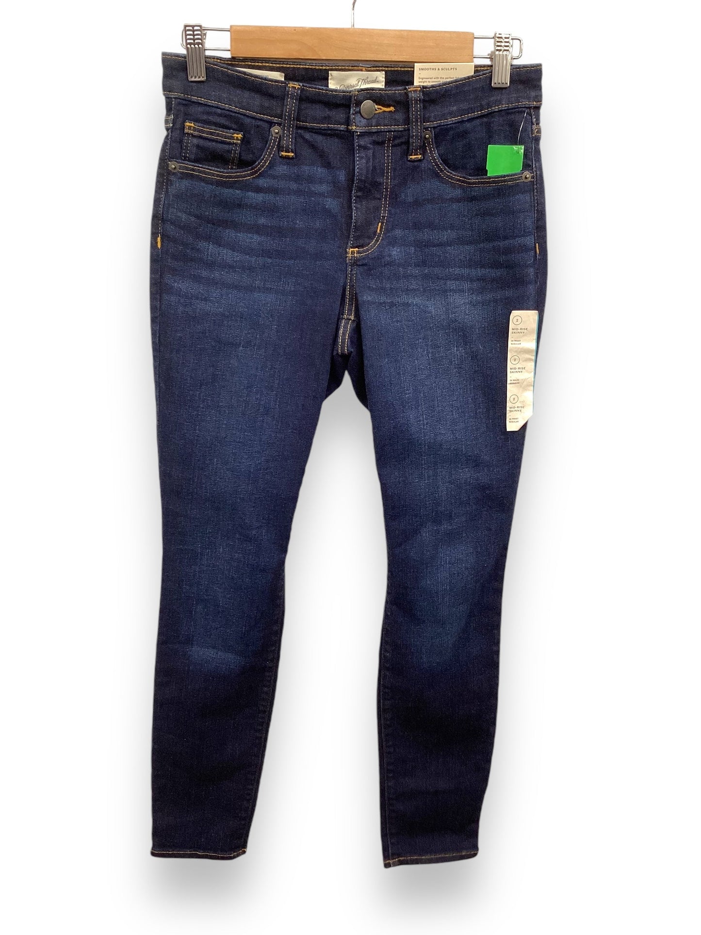 Jeans Skinny By Universal Thread In Blue Denim, Size: 2