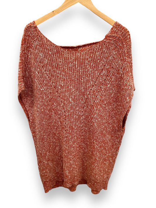 Sweater By Pilcro In Orange & White, Size: M