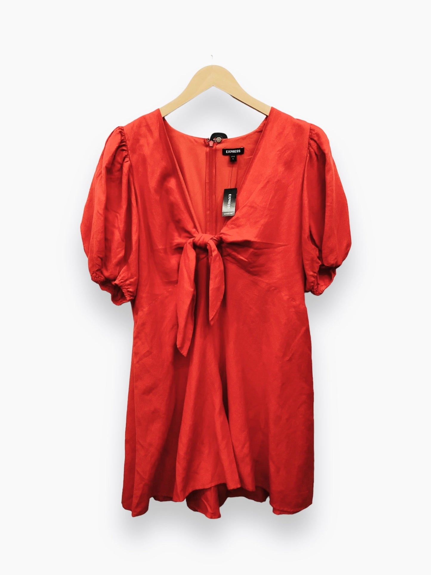 NWT Red Dress Casual Midi Express, Size Xl