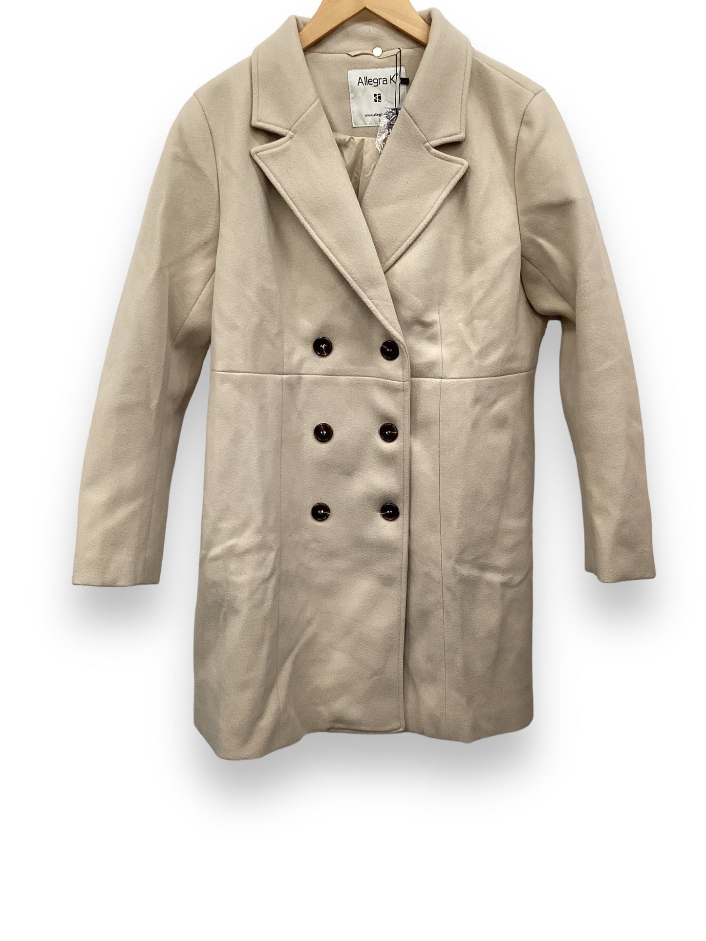 Tan Coat Peacoat Allegra K, Size L