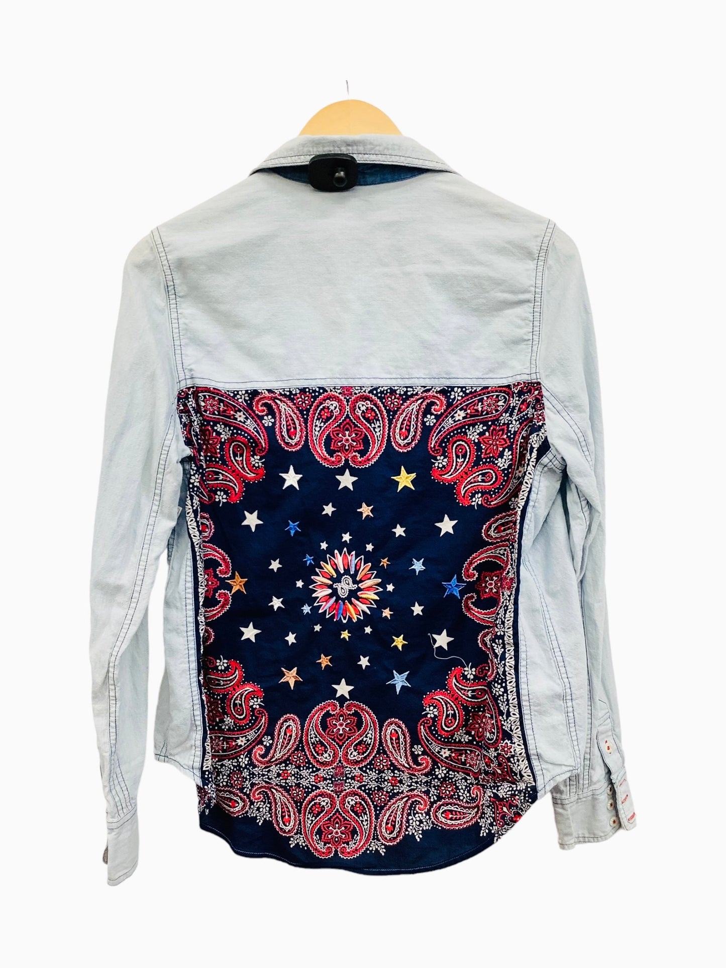 Blue Top Long Sleeve Free People, Size S