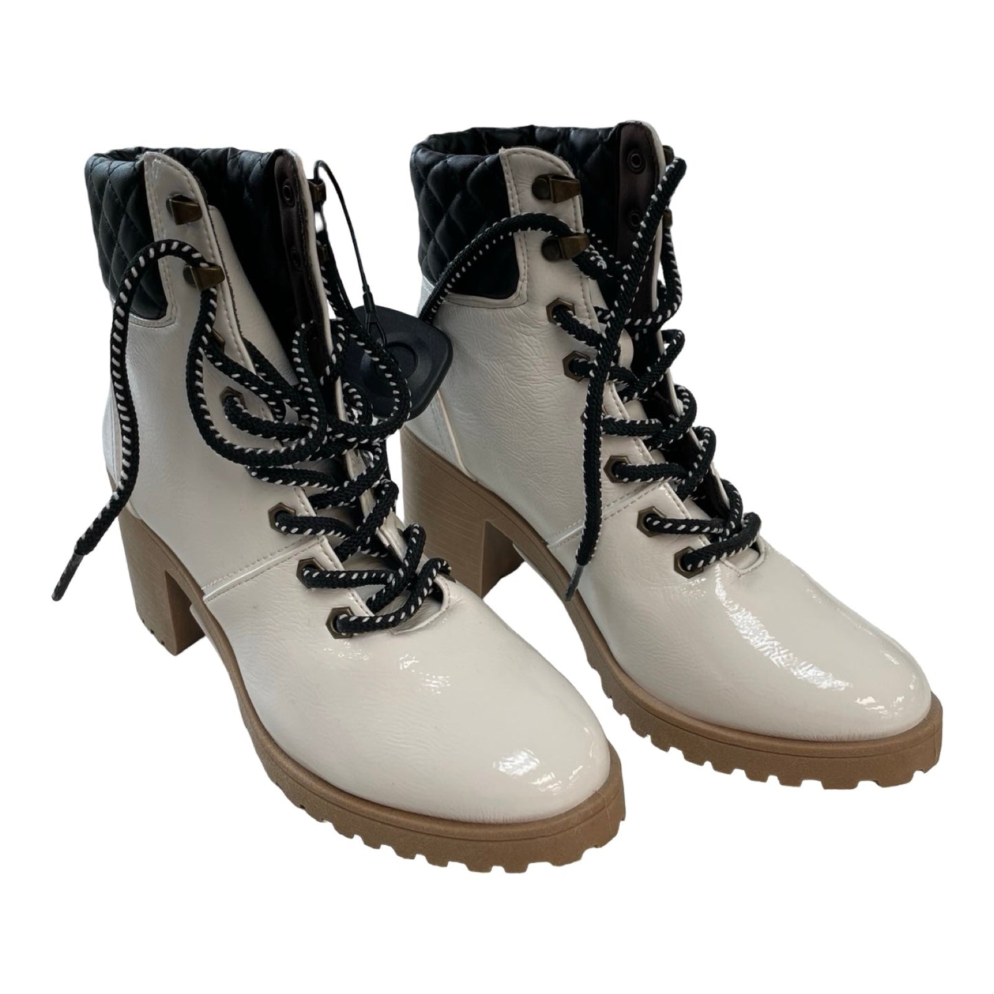 Boots Ankle Heels By Qupid In Black & Cream