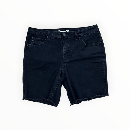 Shorts By Seven 7 In Black Denim, Size:10
