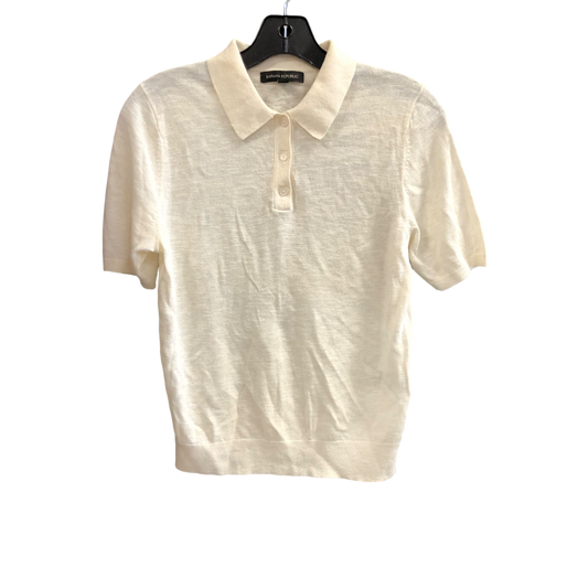 Sweater Short Sleeve By Banana Republic In Beige, Size: S