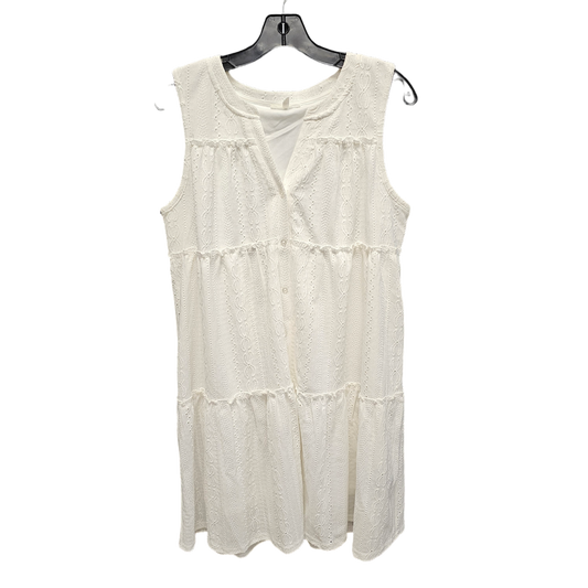 White Dress Casual Midi Maurices, Size M