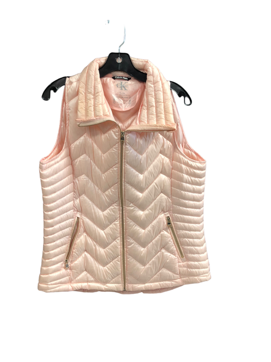 Vest Puffer & Quilted By Calvin Klein In Pink, Size: Xl